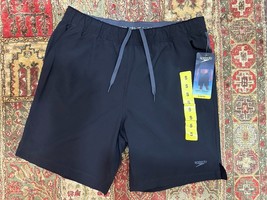 Speedo Men’s Tech Volley Swim Shorts (Black &amp; Gray, Size Small 30 /32) - $17.82