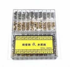 G1111 Assortment of 300pcs Watch Crown 3.5mm-6.0mm with Waterproof O-Ring Gasket - £18.15 GBP