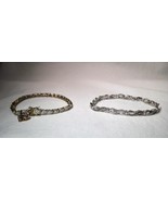 Sterling Silver 925 Diamond Ruby Marcasite Tennis Bracelets - Lot of 2 -... - £49.00 GBP
