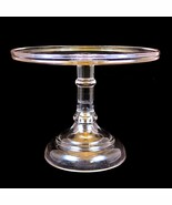EAPG Flint Glass 9&quot; Cake Stand Antique Early 20th Century Serveware JRB - $133.38 CAD