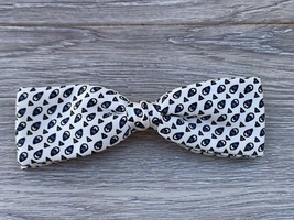 RETRO Superba Mens Bow Tie Blue White Geometric Print Rayon Clip On VTG ... - $26.68 RETRO Superba Mens Bow Tie Blue White Geometric Print Rayon Clip On VTG ... - $26.68