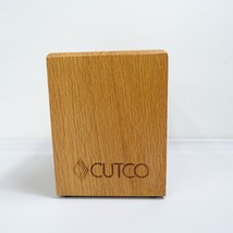 CUTCO Kitchen Tool Utensil Oak Wood Box Block Caddy Container Holder Made In USA - £14.95 GBP