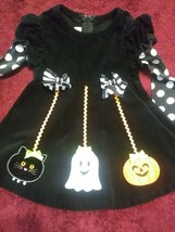 Bonnie Baby Halloween Dress Spooky Ghost Pumpkin Sz 24M Girls Precious As Is - $31.19