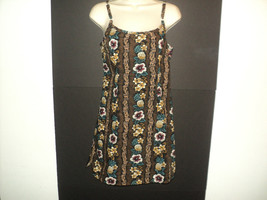 Hilo Hattie Dress Junior 7 Spaghetti Straps Above Knees Cotton Flowers/Pineapple - £12.40 GBP