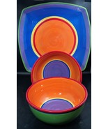 DANSK CARIBE Hostess Serving Set : 16&quot; Platter + Two 10&quot; Serving Bowls, ... - $196.64 CAD
