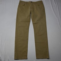 34 Heritage 35x32 5 Pocket Straight Brushed Khaki Stretch Denim Mens Jeans - $34.99