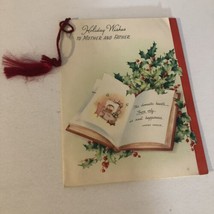 Vintage Christmas Card Holiday Wishes Box4 - £3.15 GBP