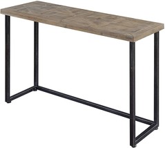 Laredo Parquet Console Table, Natural/Black, From Convenience Concepts. - £115.29 GBP