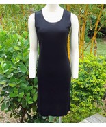 MISOOK Exclusive Black Sleeveless Dress Knit Tank A-Line Sheath XXS P - $78.38