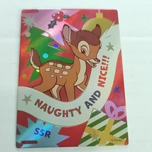 Bambi 2023 Card Fun Disney 100 Years Festival Christmas SSR Naughty &amp; Nice - £7.86 GBP