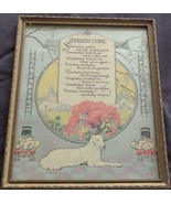 Beautiful Colorful Framed Vintage Print – “Somebody O’ Mine” Poem – VGC ... - $658.39 MXN