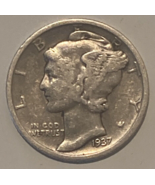 1937-S Mercury Silver Dime. - $4.75