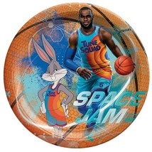 Space Jam Dessert Plates Birthday Party Supplies Features LeBron James 8... - £3.14 GBP