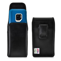 Galaxy S9 Vertical Holster for Otterbox DEFENDER Case Flush Leather Belt... - £30.37 GBP