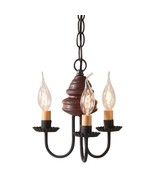 WOOD METAL BELLVIEW CHANDELIER Primitive 3 Candle Candelabra USA America... - $5,186.30 MXN