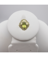10K Yellow Gold Cocktail Ring Size 6 Green Gemstones Marked Sandor - $4,586.80 MXN