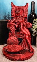Ebros Celtic Maeve with Bird and Squirrel On Throne Statue 11&quot; Tall Clay... - $60.99