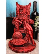 Ebros Celtic Maeve with Bird and Squirrel On Throne Statue 11&quot; Tall Clay... - $82.84 CAD