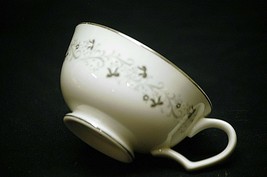 An item in the Pottery & Glass category: Moon Mist 3000 Fine China of Japan 2-1/4" Footed Cup Gray & White Scroll Flowers