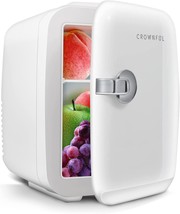 Mini Fridge, 4 Liter/6 Can Portable Cooler and Warmer Personal Refrigerator for  - £40.09 GBP