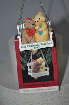 Hallmark Our Christmas Together  Cats on Swing  1993 Commemorative Ornament - £11.81 GBP
