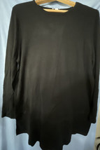J Jill Tunic Sweater Womens XL Merino Wool Washable Lightweight black Is... - £12.94 GBP