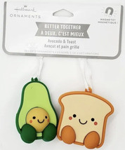 Hallmark Better Together Avocado &amp; Toast Magnetic Christmas Ornaments Set Of 2 - £13.58 GBP