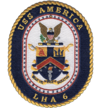 5&quot; Navy Uss LHA-6 America Embroidered Patch - £23.69 GBP