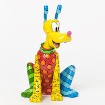Disney Britto Pluto Figurine 8" High Multicolor Hand Painted Mickey Mouse Pal image 1