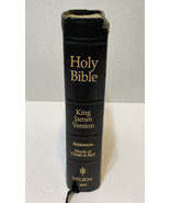 Vintage 1972 Nelson King James Version Black Leather Bound Holy Bible Snap - £13.53 GBP
