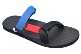 Teva Men&#39;s Strap Slide Blue Red Ionic Sole Sandal Flip Flop Shoes Size US 12 - £46.64 GBP