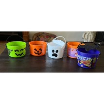 Halloween Mc Donalds Candy Treat Buckets Scooby Doo &amp; Charlie Brown Too Set Of 5 - £22.27 GBP