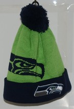 NFL Team Headwear Licensed Seattle Seahawks Cuffed Knit Cap Pompom image 1