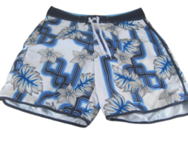 Oc EAN Pacific Op Men Swim Trunks Size 38 Unlined Floral 1 Pocket Hawaiian Vtg - £10.09 GBP