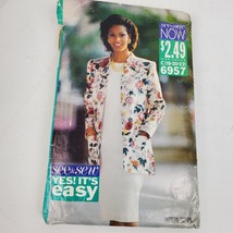 Vintage See &amp; Sew 6957 EASY Sewing Pattern Miss Jacket Dress C 18 20 22 - $11.30