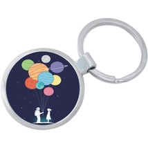 Astronaut Planet Bouquet Keychain - Includes 1.25 Inch Loop for Keys or ... - $10.77