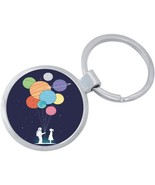 Astronaut Planet Bouquet Keychain - Includes 1.25 Inch Loop for Keys or ... - $10.77