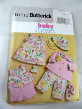 Butterick 4712 Sewing Pattern Baby Infant Layette One Size NB  to 25 lbs... - $92.72 MXN