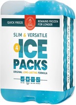 Slim And Long-Lasting Reusable Ice Packs For Lunch Bags And Cooler Bags | - £36.13 GBP