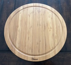 NuWave Oven Pizza Bamboo Cutting Board Round 14&quot; Open But Never Cut On Nice - £8.85 GBP