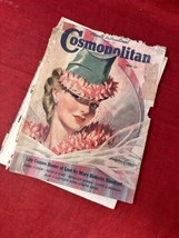 Cosmopolitan April 1940 VTG Magazine Easter Bonnet Bradshaw Crandell Cover Art - £6.65 GBP