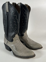 Mens Justin Diamond J Marbled Gray Leather Cowboy Boots 7 D 2614 7108M - $59.39