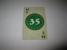 1986 Power Barons Board Game Piece: $35 Million Credits Finance card  - $1.00