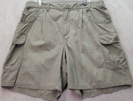 Columbia Cargo Shorts Men&#39;s Size 38 Khaki 100% Cotton Pockets Logo Medium Wash - £10.97 GBP
