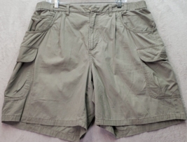 Columbia Cargo Shorts Men&#39;s Size 38 Khaki 100% Cotton Pockets Logo Mediu... - $13.95