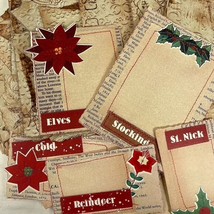 Christmas Ephemera Note Cards Junk Journal Strips  Embellishments 55 Pc mq - $16.99