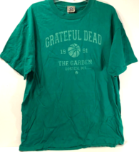 Grateful Dead Vintage 90s Garden Boston MA (2002) Green Liquid Blue T-Sh... - £38.03 GBP