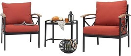 3 Pcs Outdoor Patio Furniture Set,Patio Conversation Sofa Set With Side ... - $547.99
