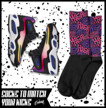 HIGH Socks for Air Griffey Max 1 Los Purple Pink Blue Angeles Sunset 24 Shirt - £16.53 GBP