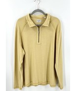 Tommy Bahama Mens Shirt Size XL Light Mustard Yellow Quarter Zip Pullove... - €28,99 EUR
